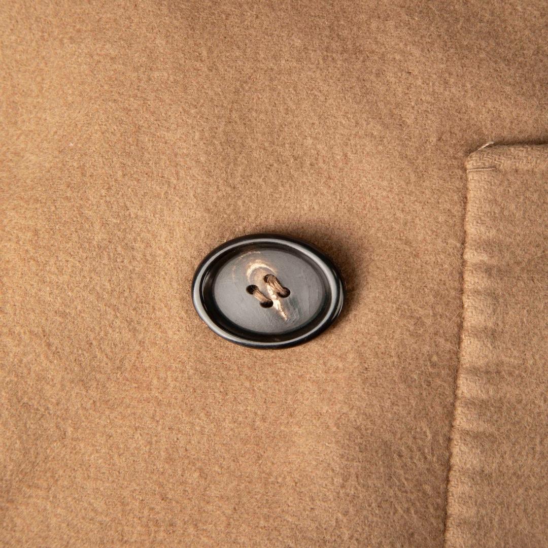 Manteau long Max Mara beige à double boutonnage en laine, taille S Bon état - En vente à London, GB