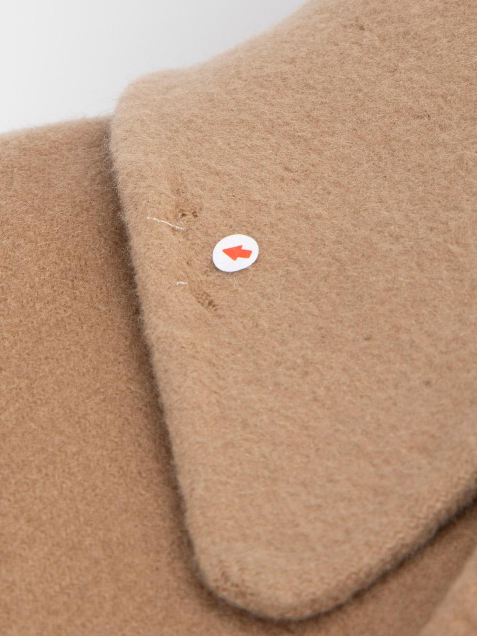 Manteau long Max Mara beige à double boutonnage en laine, taille S Pour femmes en vente