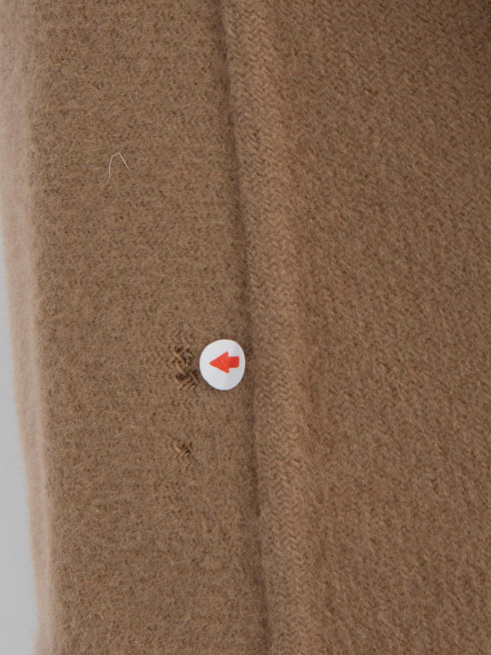 Manteau long Max Mara beige à double boutonnage en laine, taille S en vente 1