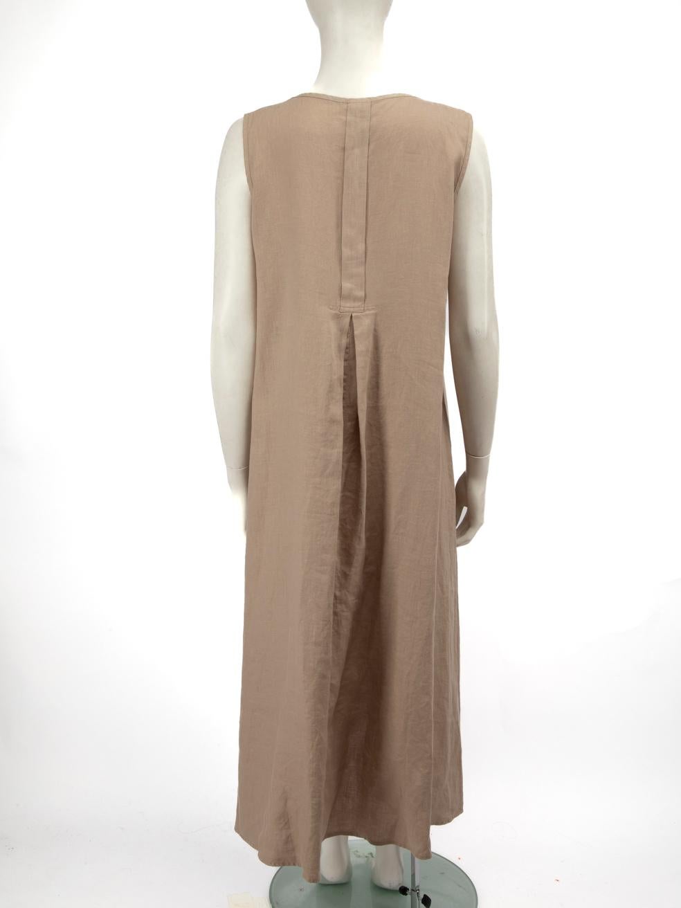 Beige Max Mara Vestito Midi senza maniche beige taglia XL
