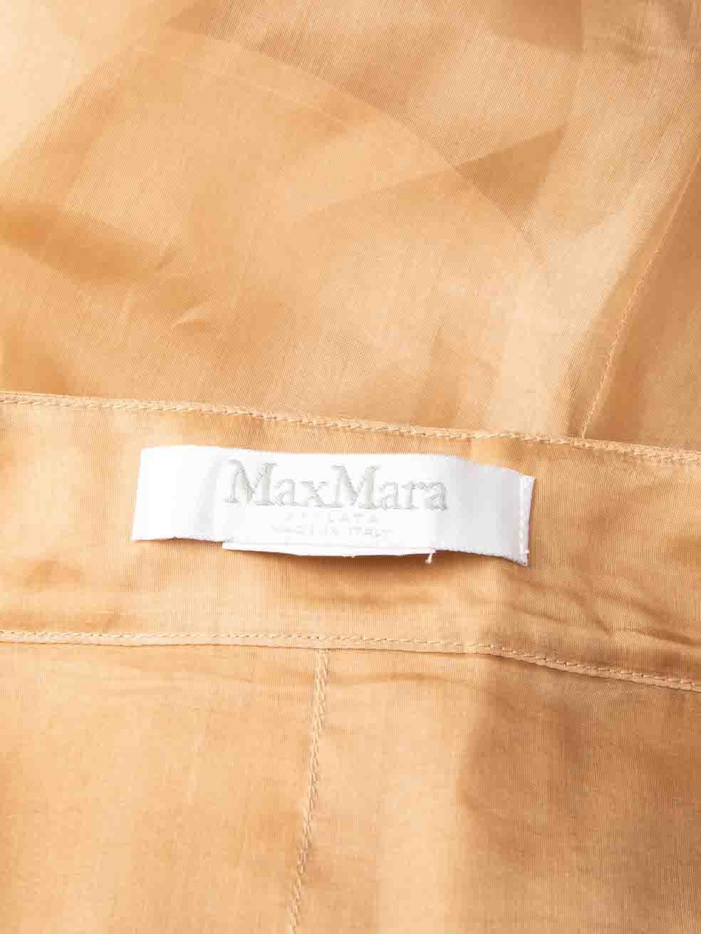 Women's Max Mara Beige Sheer Midi Skirt Size M