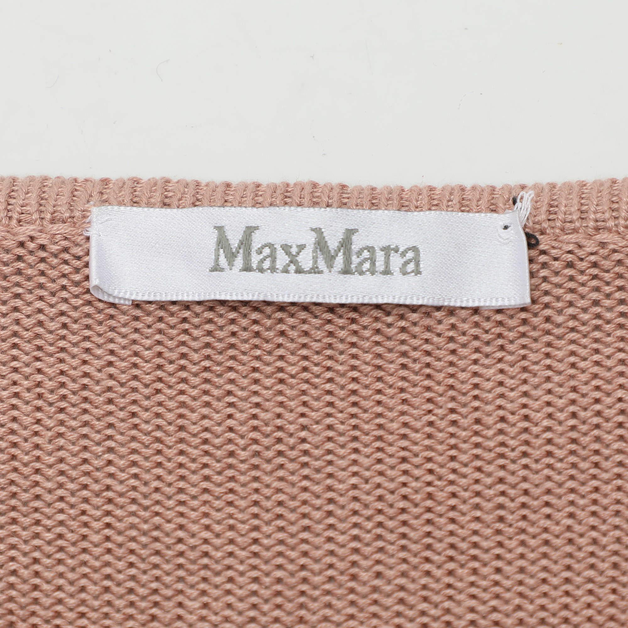 Women's Max Mara Beige Silk Knit Sleeveless Crop Top M For Sale
