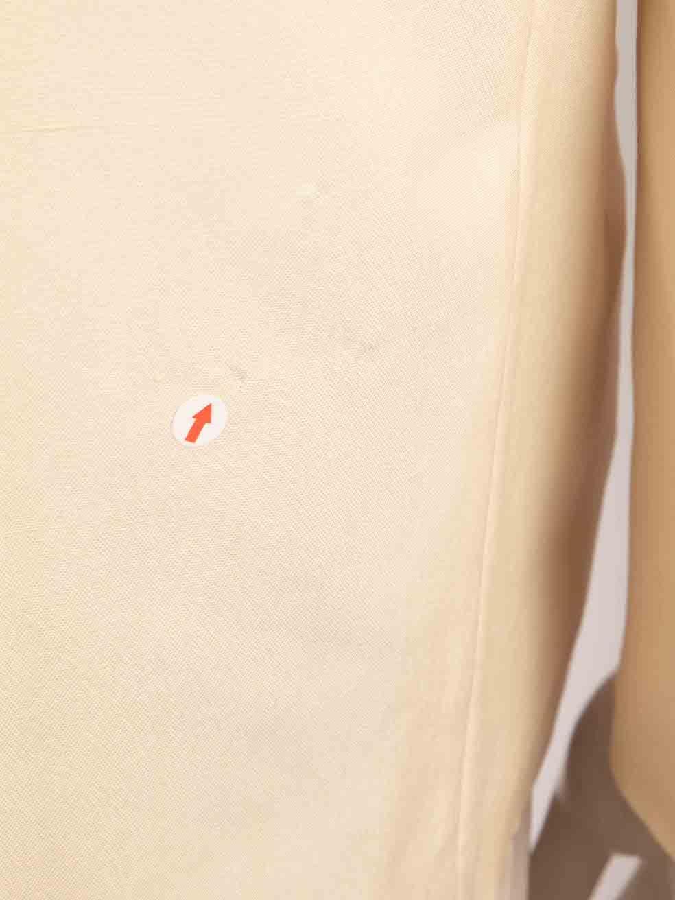Max Mara Beige Silk Single-Breasted Blazer Size M For Sale 6