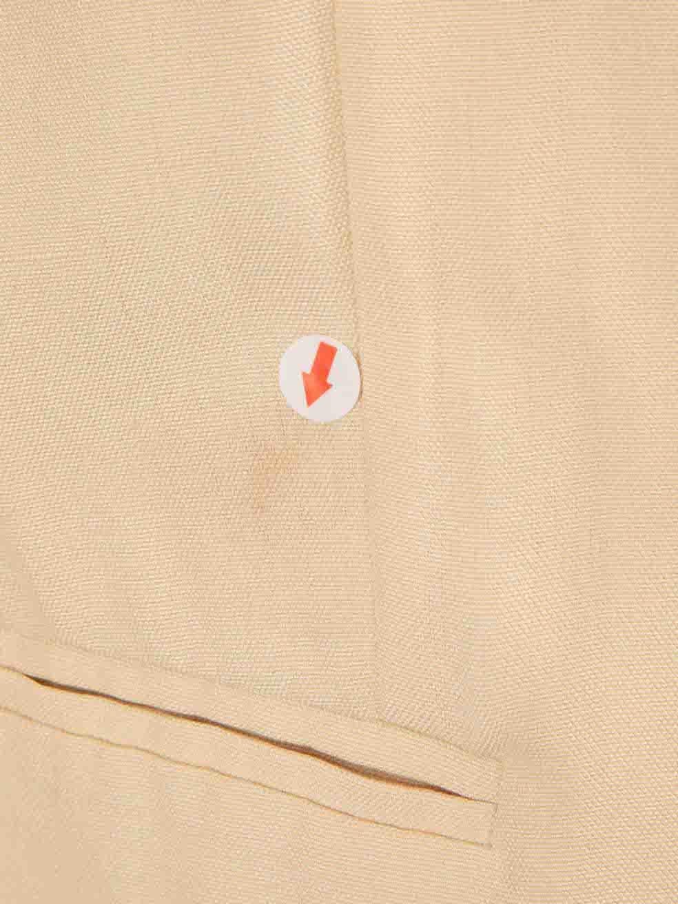 Max Mara Beige Silk Single-Breasted Blazer Size M For Sale 1