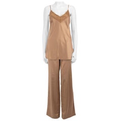 Max Mara Beige Tank Top 
Trousers Set Size S