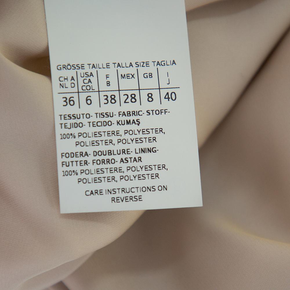 Max Mara Beige Tulle Sequin & Feather Embellished Gown S In Good Condition In Dubai, Al Qouz 2