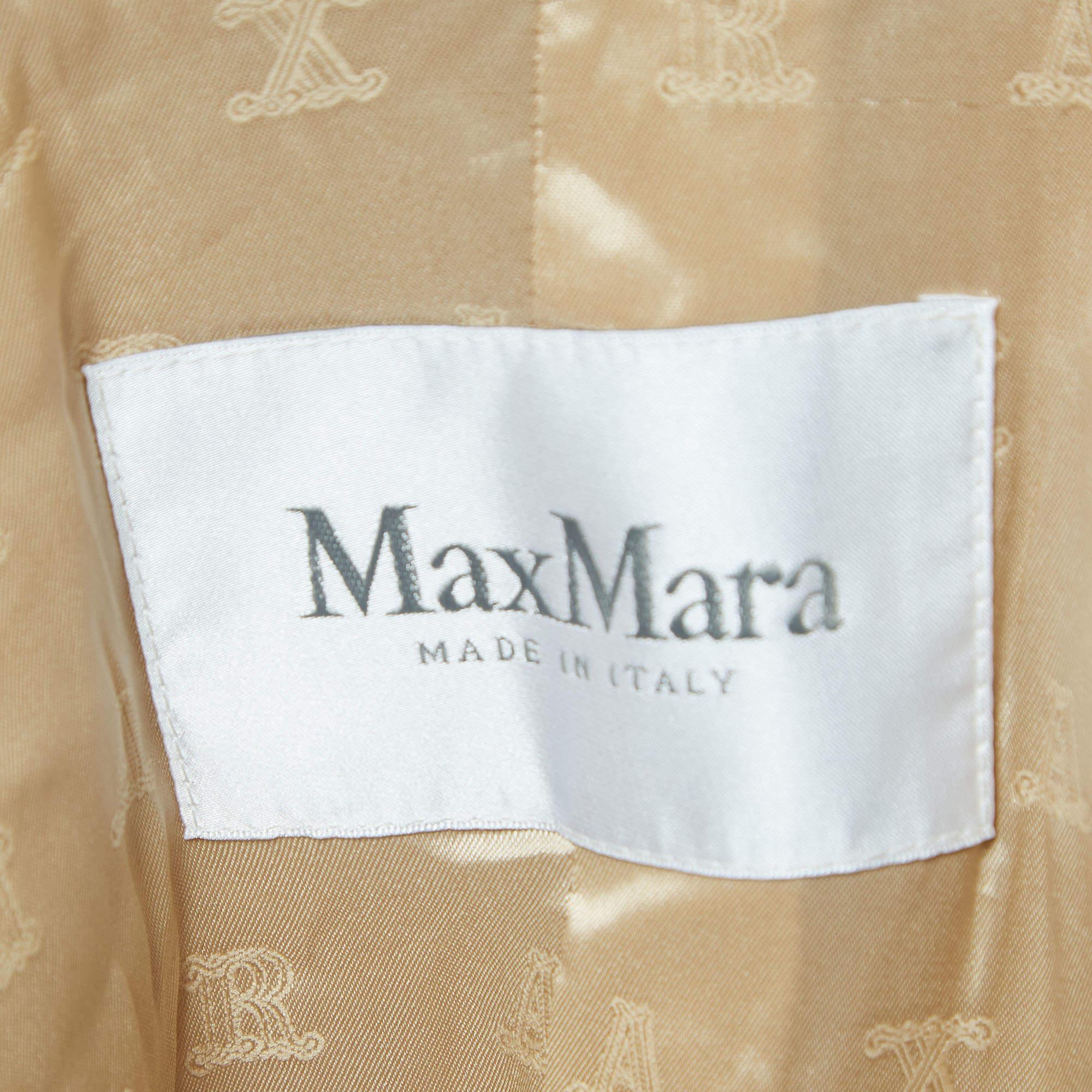 Women's Max Mara Beige Wool Arcella Teddy Bomber Jacket M For Sale