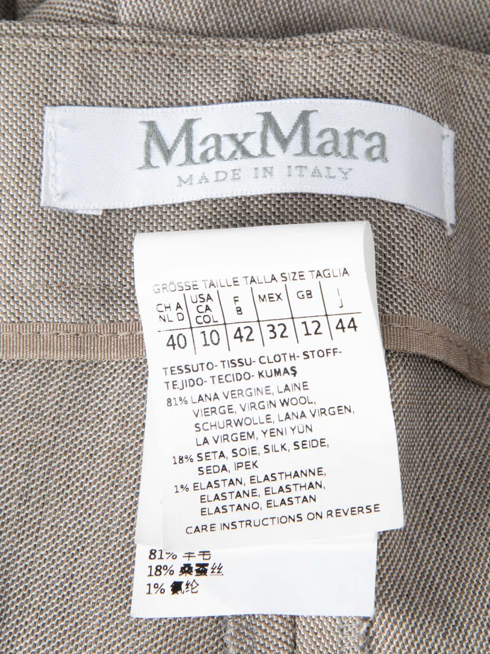 Max Mara Pantalones cortos de lana beige Talla L en venta 1