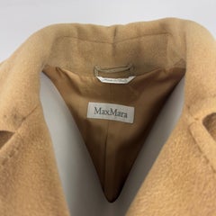 MAX MARA Beige Wool Double-Breasted Coat, Circa 1990, Size M