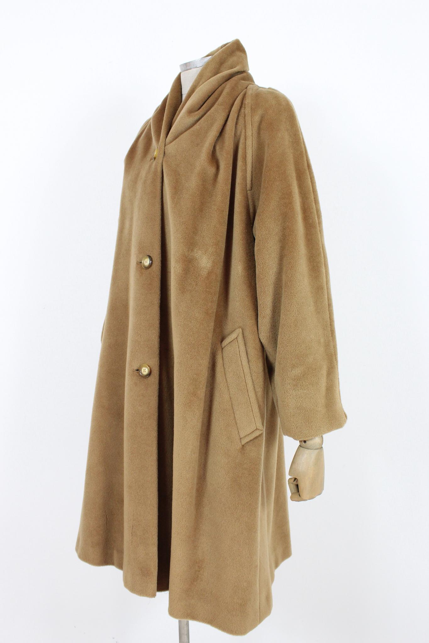 Max Mara Beige Wool Vintage Maxi Coat 2