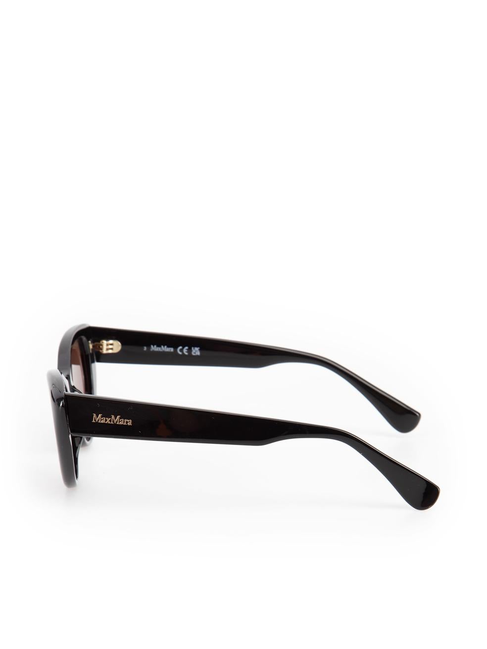 Max Mara Schwarze getönte Max Mara-Sonnenbrille mit Katzenauge-Logo Damen
