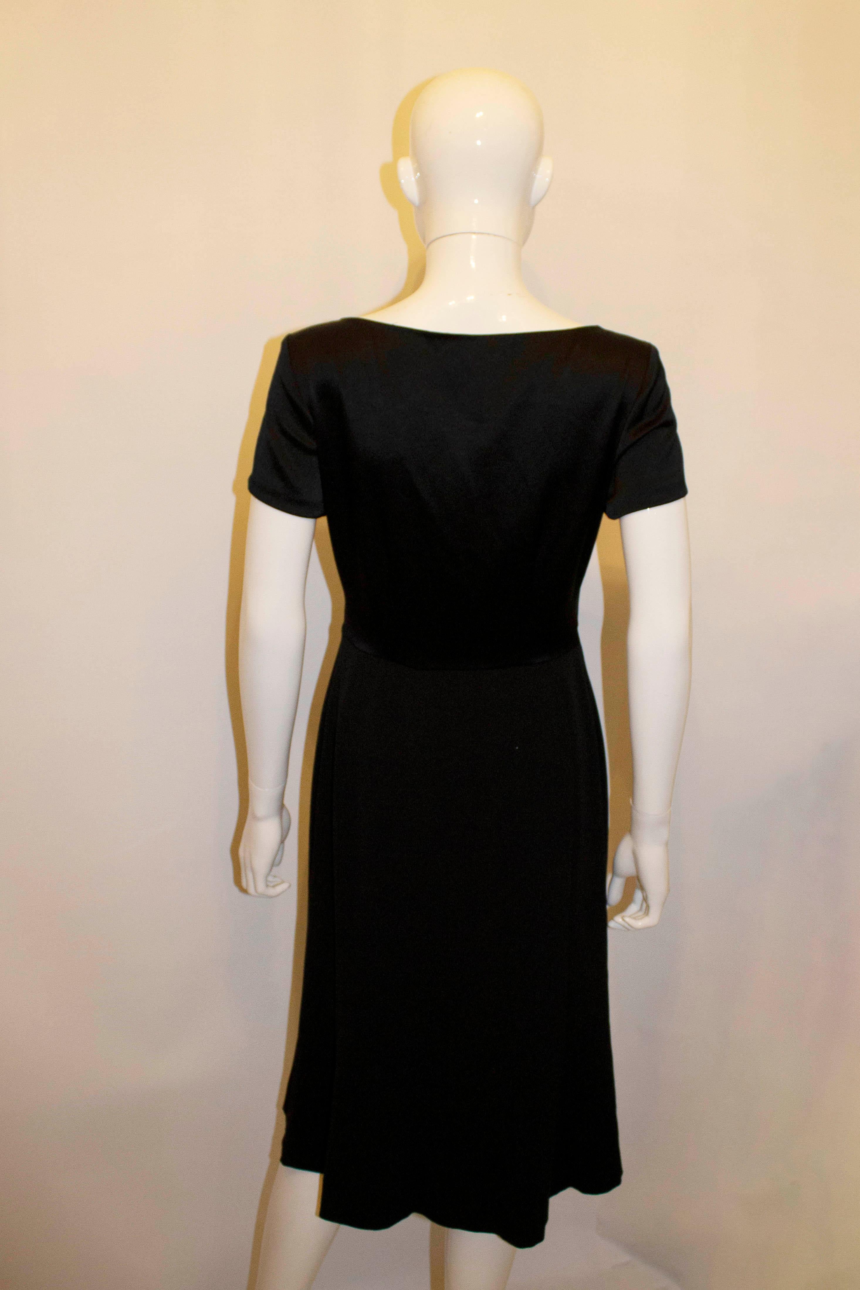 Women's Max Mara Black Cocktail Dress with Tie Front For Sale