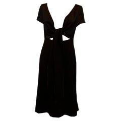 Max Mara Black Cocktail Dress with Tie Front