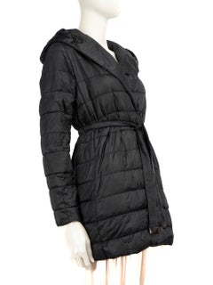 Max Mara Black Collapsible Puffer Coat Size S