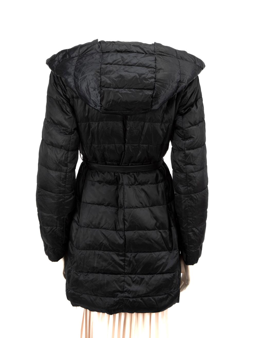 Max Mara Black Collapsible Puffer Coat Size S In Good Condition For Sale In London, GB