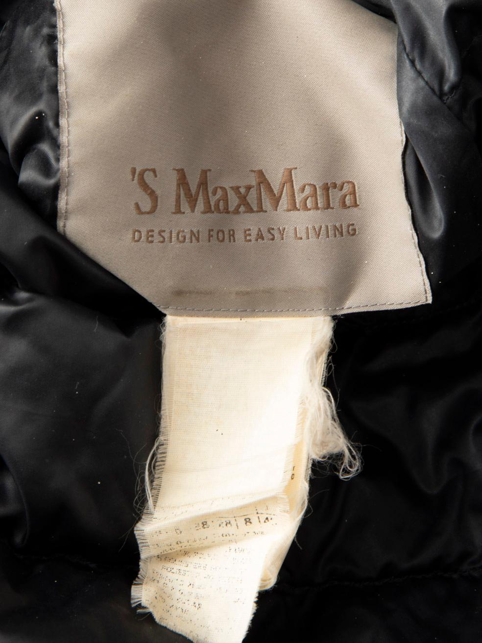 Max Mara Black Collapsible Puffer Coat Size S For Sale 3