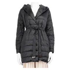 Max Mara Black Collapsible Puffer Coat Size S