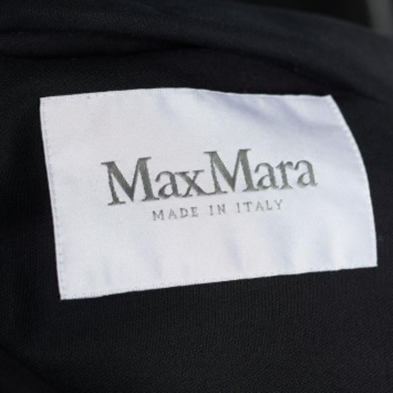 Max Mara Schwarz Baumwolle Dover Weites Bein Cady Jumpsuit M im Angebot 1