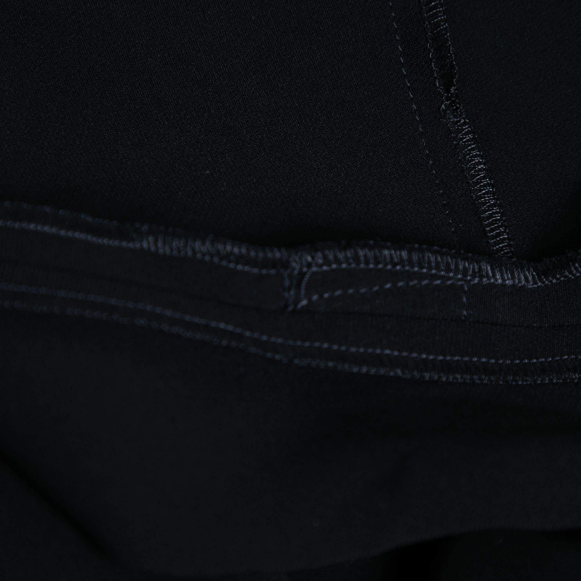 Women's Max Mara Black Crepe Drawstring Detail Pocketed Blouse M