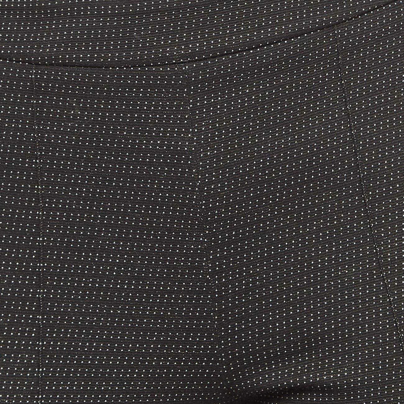 Noir Max Mara - Pantalon en maille extensible à pois noirs S en vente