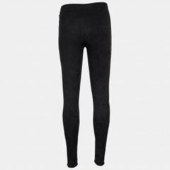 Max Mara Black Faux Suede Leggings S