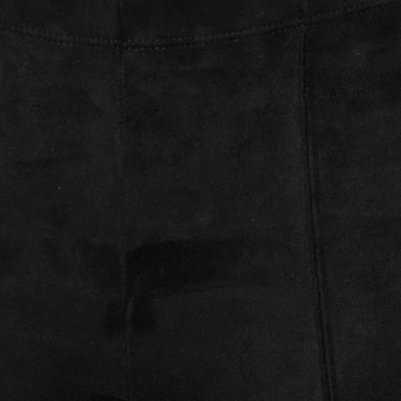 Max Mara Leggings de ante negro S Negro en venta