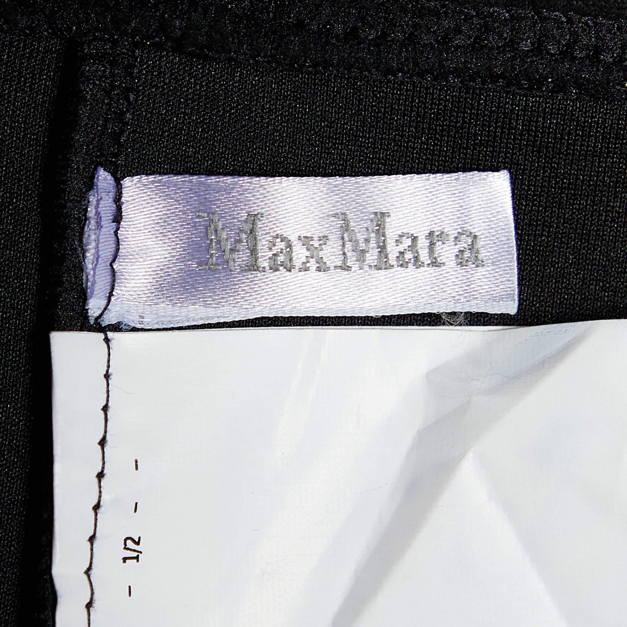Women's Max Mara Black Faux Suede Leggings S
