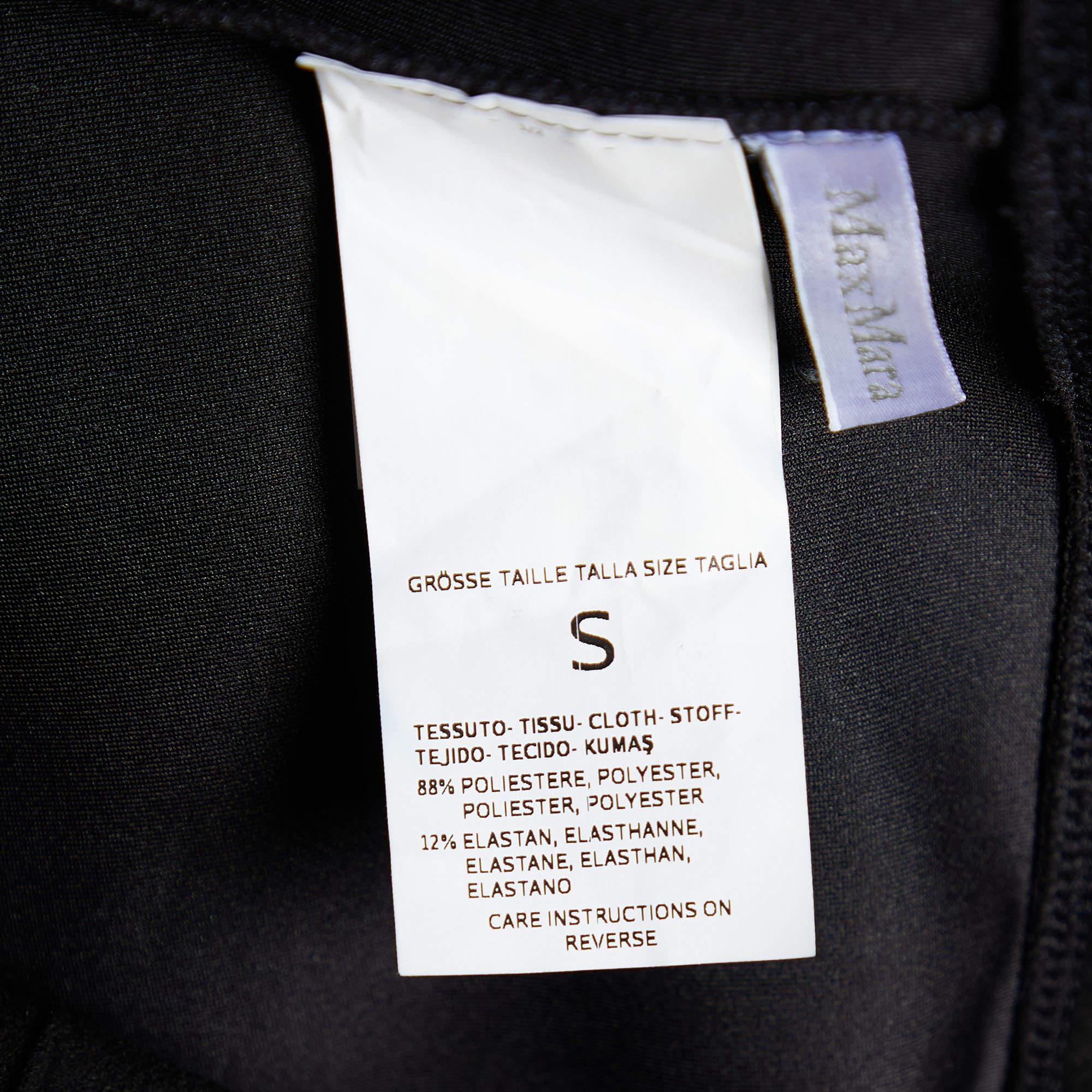 Max Mara Black Faux Suede Leggings S 1