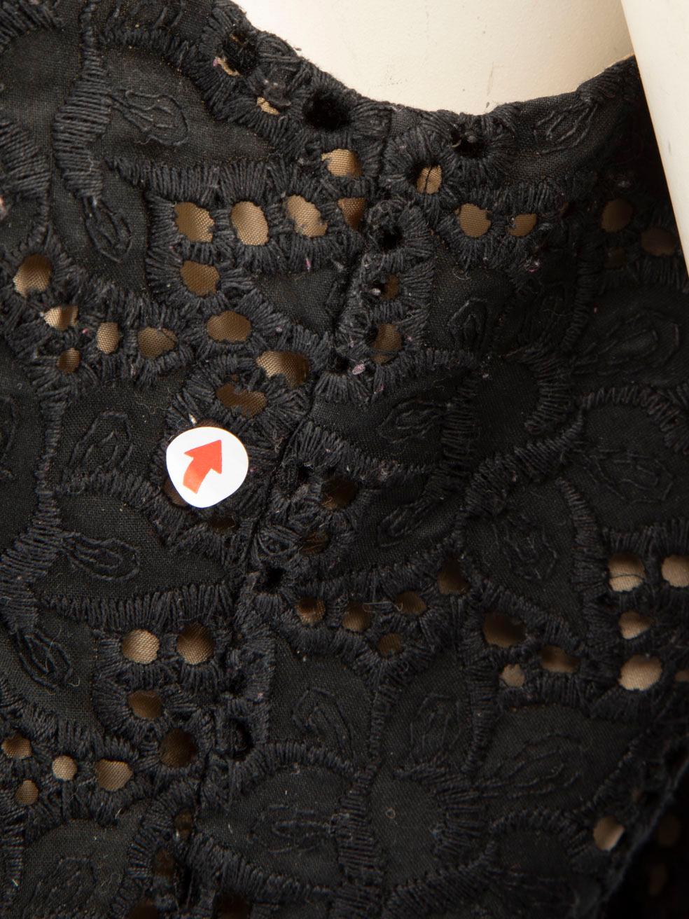 Max Mara Black Floral Lace Sleeveless Dress Size L For Sale 1
