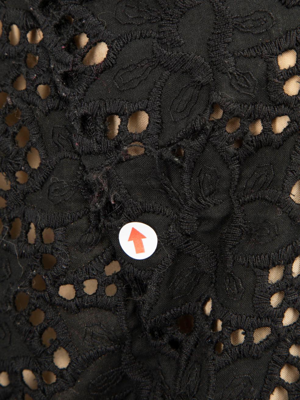 Max Mara Black Floral Lace Sleeveless Dress Size L For Sale 2