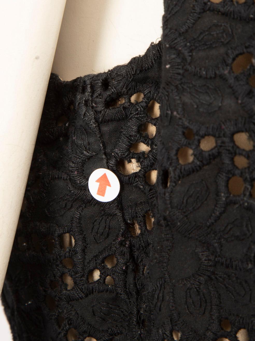Max Mara Black Floral Lace Sleeveless Dress Size L For Sale 3