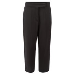 Max Mara Black High Rise Tailored Straight Trousers Size L
