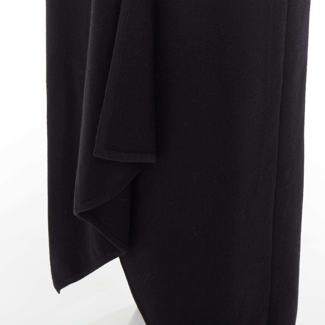 MAX MARA black leather patch pocket drape front mid waist midi skirt en Bueno estado para la venta en Hong Kong, NT