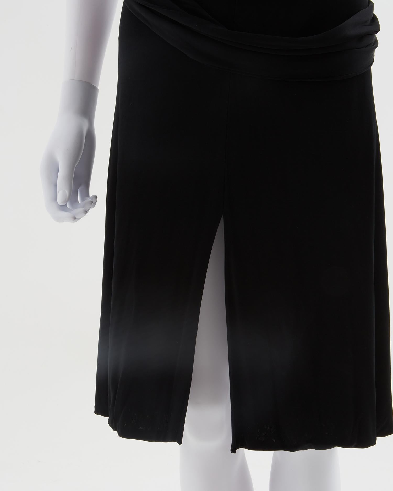 Max Mara black lycra open back buckle dress, early 2000s  For Sale 8