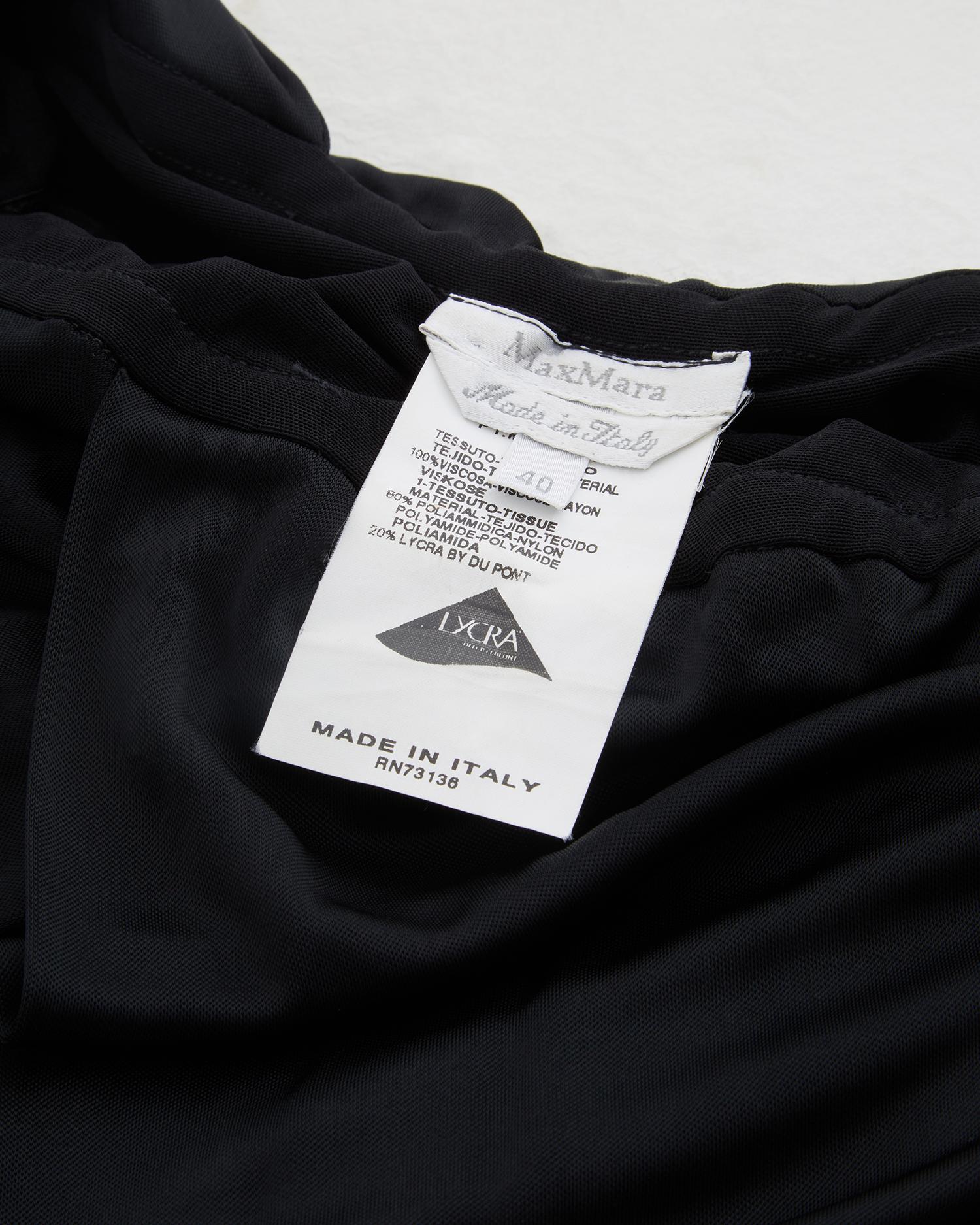 Max Mara black lycra open back buckle dress, early 2000s  For Sale 1