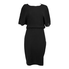 Max Mara - Vestito nero a pieghe al ginocchio - taglia S