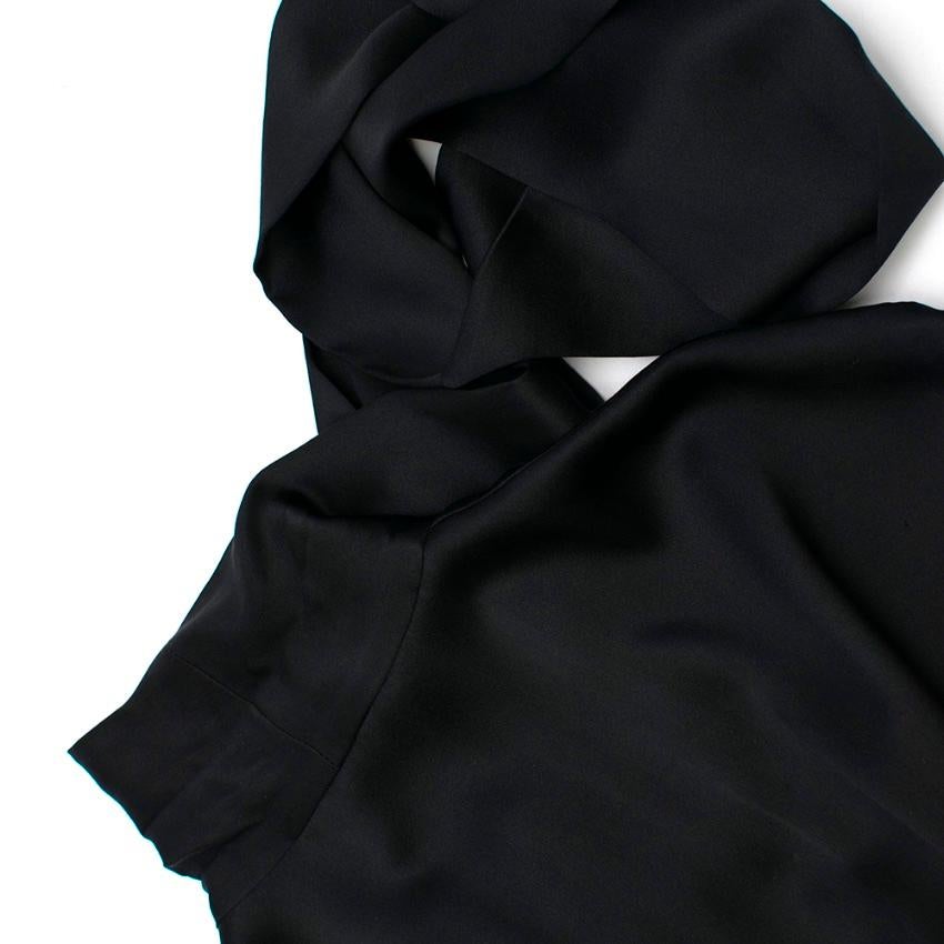 Women's Max Mara Black Pussy Bow Cap Sleeve Midi Dress - Size US4 For Sale