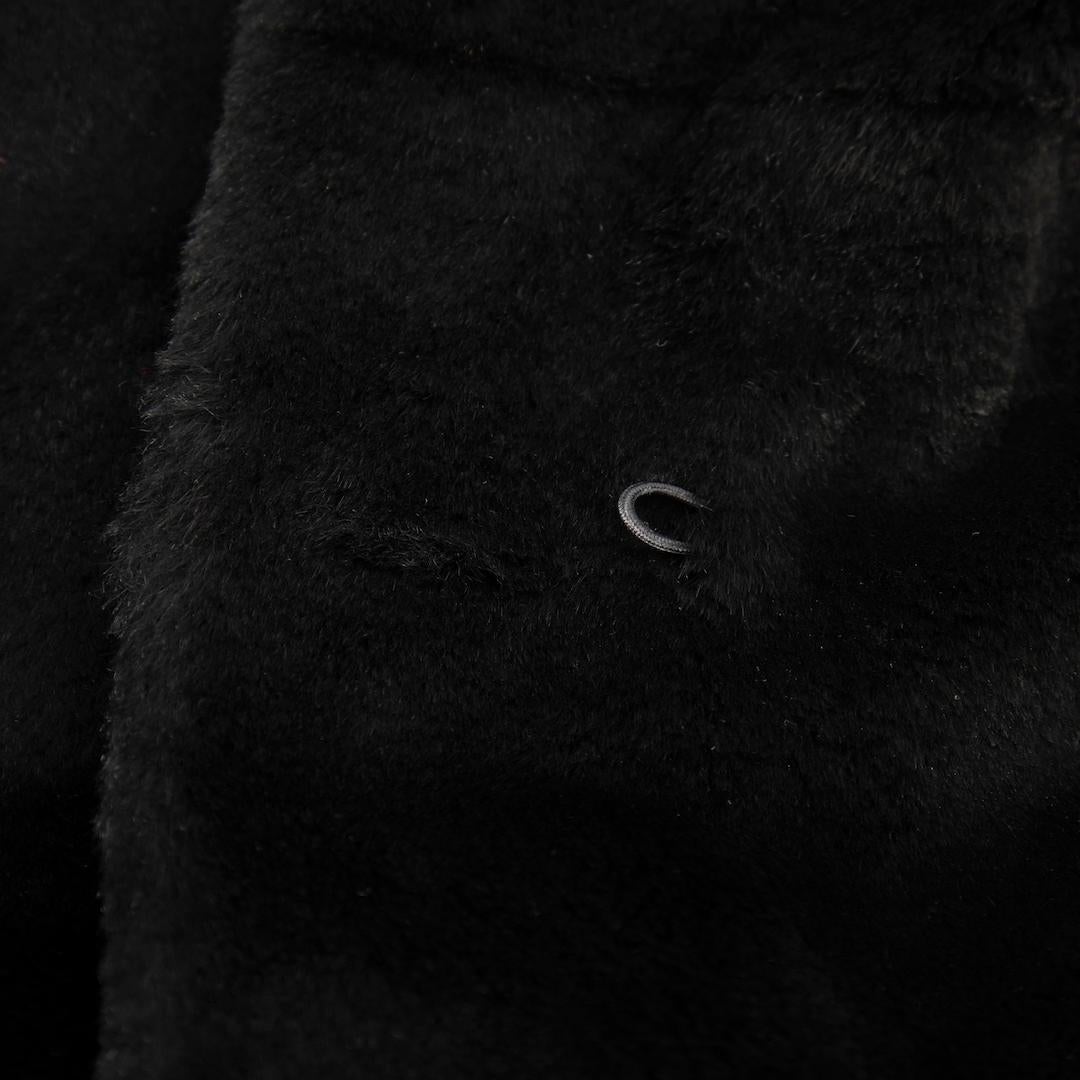 Women's Max Mara Black Rabbit Fur Mid Length Coat Size XS