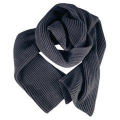 MAX MARA Sciarpa in maglia a coste nera
