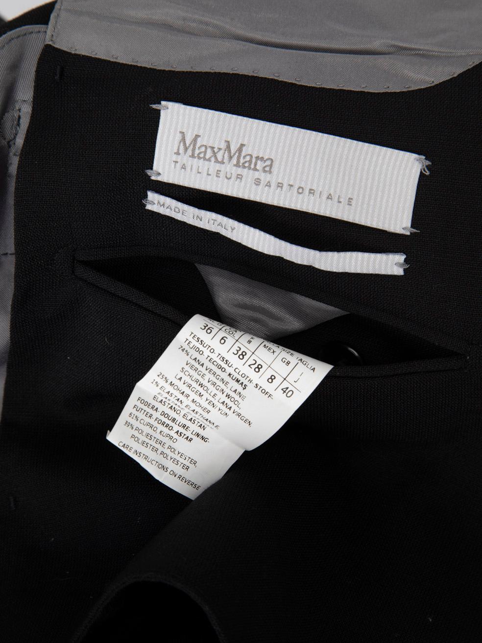 Max Mara Black Single Breasted Wool Button Blazer Taille S Bon état - En vente à London, GB
