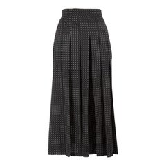 Max Mara Schwarze plissierte Max Mara-Hose mit quadratischem Punktmuster Größe S