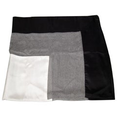 Max Mara Black Square Pattern Scarf