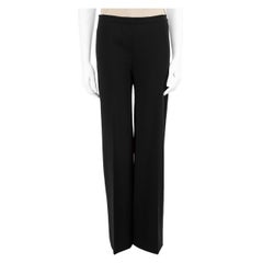 Max Mara Schwarze gerade plissierte Max Mara-Hose Größe M