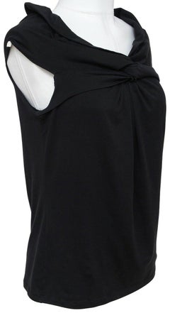 MAX MARA Black Sweater Top Shirt Blouse Cotton Spandex Pullover Sleeveless Sz M