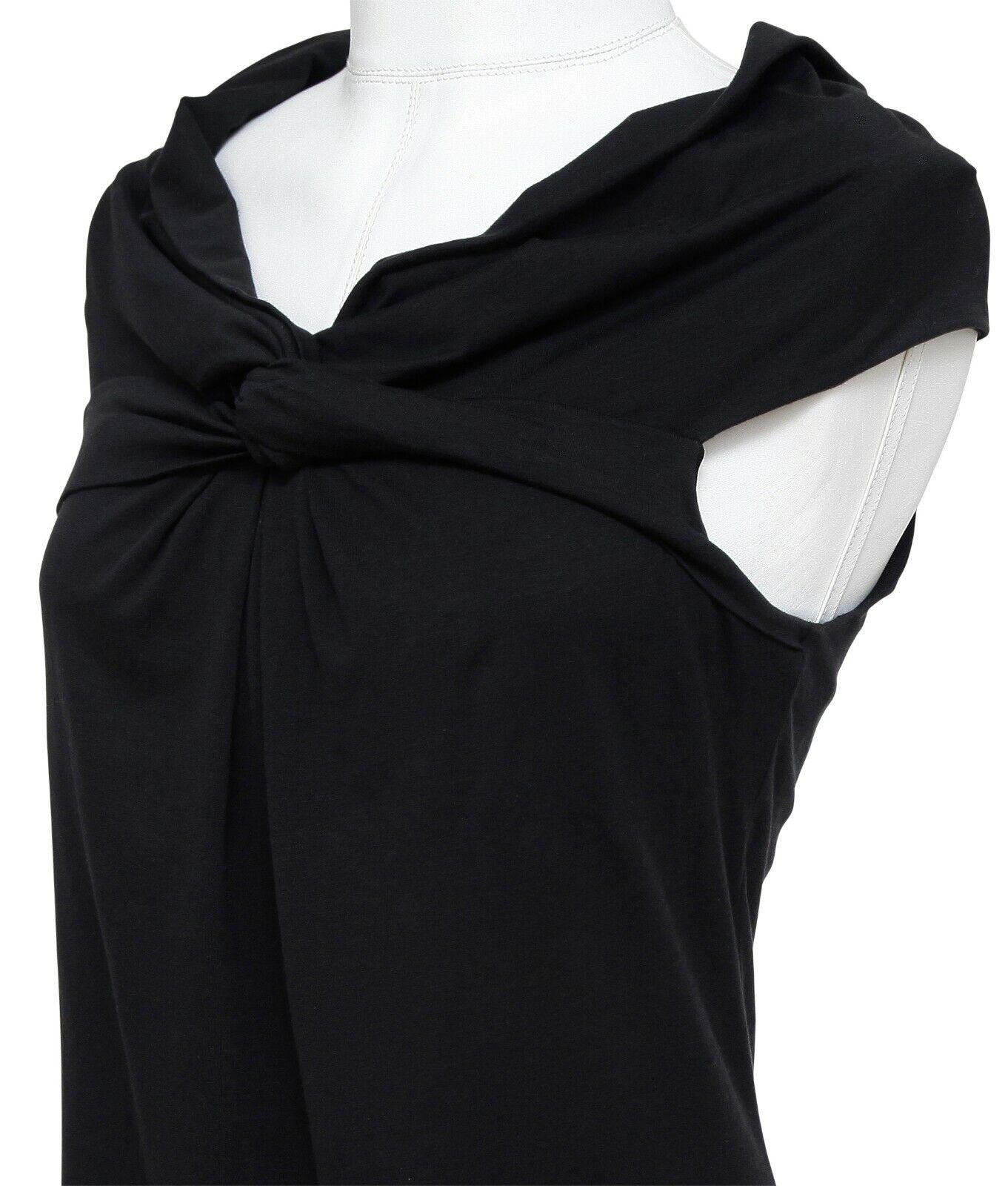 Women's MAX MARA Black Sweater Top Shirt Blouse Cotton Spandex Pullover Sleeveless Sz M For Sale