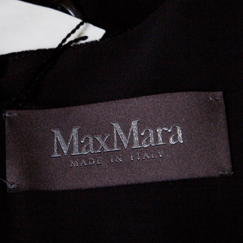 Max Mara Black Velvet Bodice Detail Wide Leg Jumpsuit M 1