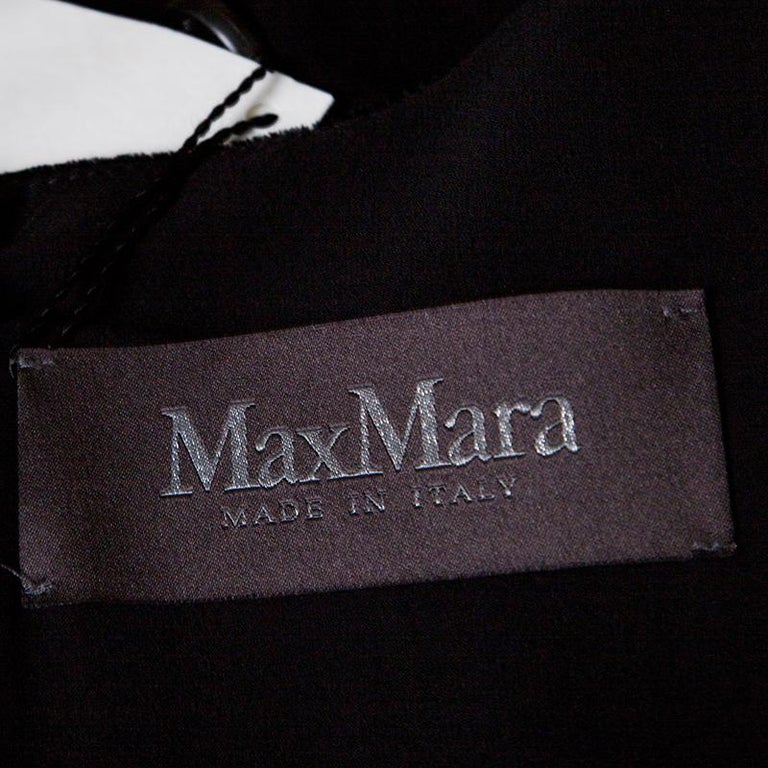 Max Mara Black Velvet Bodice Detail Wide Leg Jumpsuit M For Sale at 1stDibs