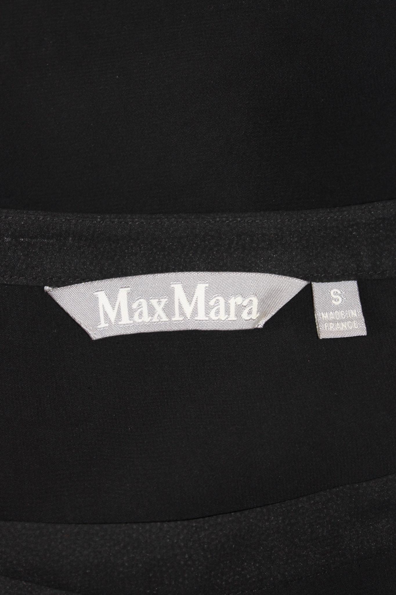 Max Mara Black Vintage Wallet Pleated Skirt 90s 1
