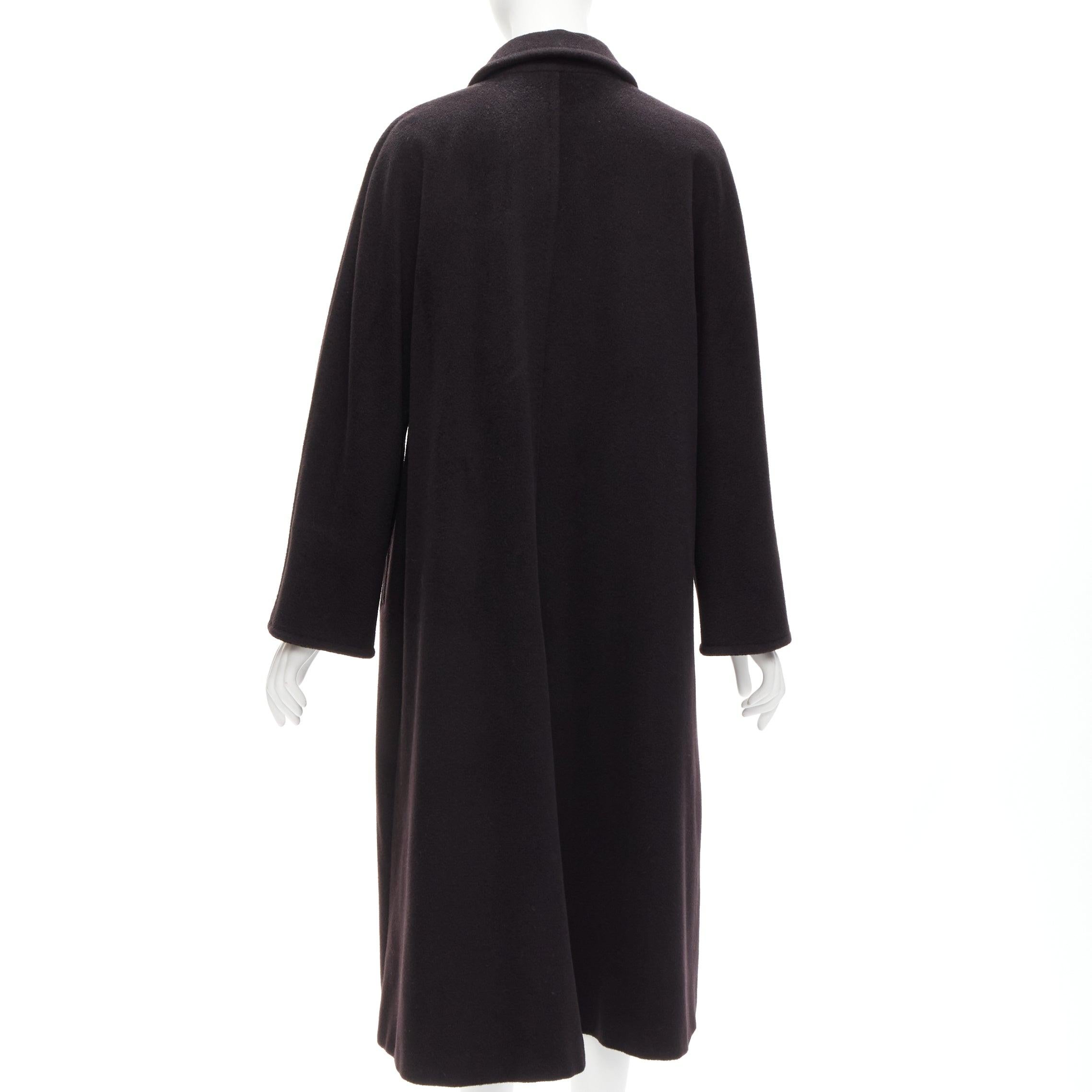 Women's MAX MARA black virgin wool cashmere double breasted coat IT36 XXS For Sale