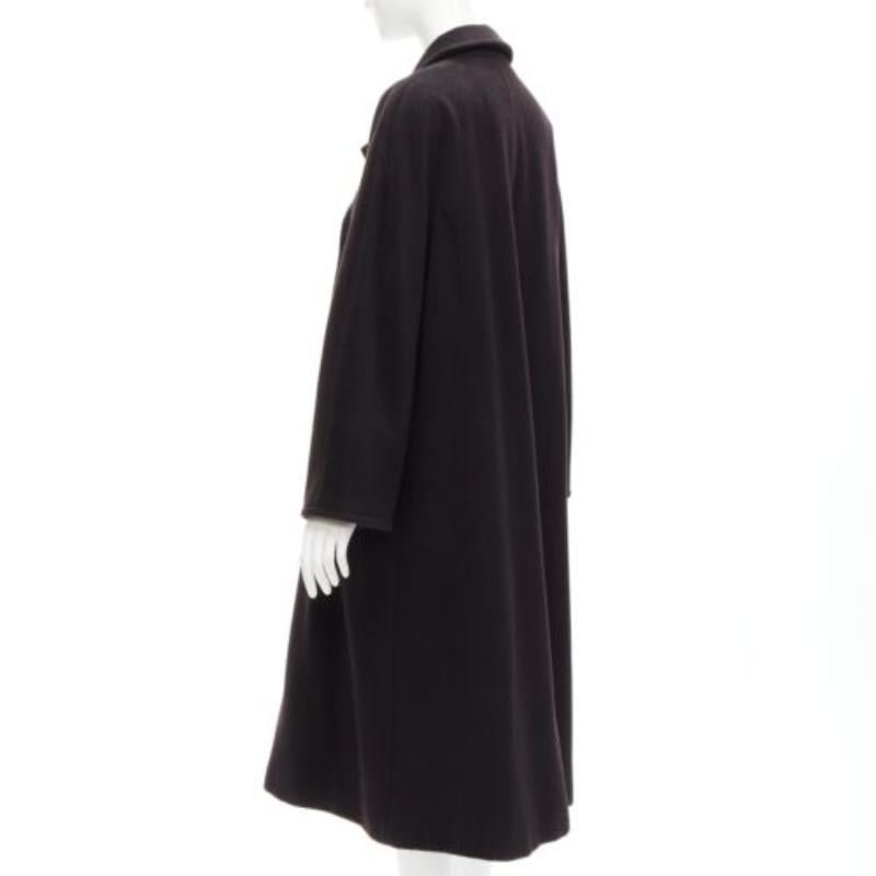 MAX MARA black virgin wool cashmere double breasted coat IT36 XXS For Sale 1